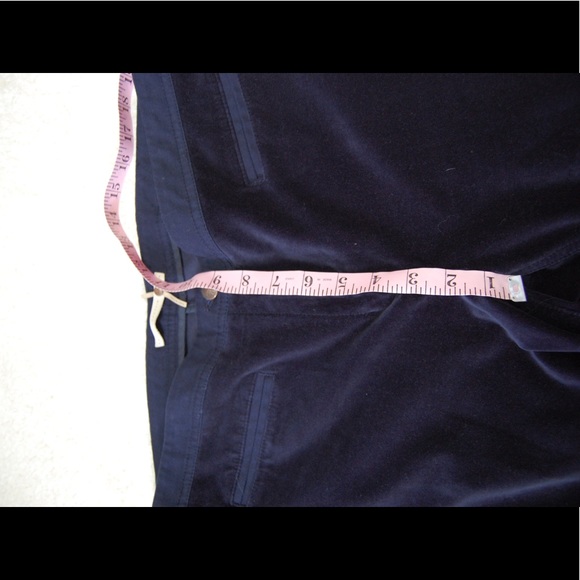 Anthropologie Leifnotes Navy Blue Lace Up Bow Pant - Picture 6 of 6